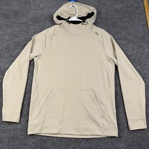 UNRL Crossover Hoodie Mens Small Tan Beige Performance Fleece Sweatshirt